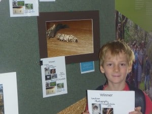 Mitchell Drysdale with his winning photo in the junior section